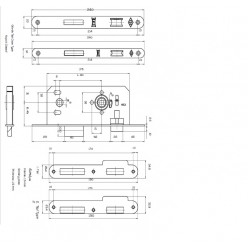 Kale 149RWC 45 18MM İç Kapı Gömme Kilidi Nikel