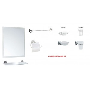 Alz Banyo Ayna Extra Set 6 Parça