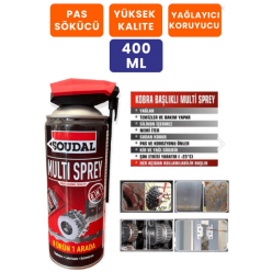 Soudal Multi Sprey 400 Ml Pas Sökücü Çok Amaçlı Yağlayıcı