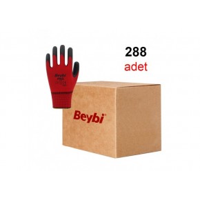 Beybi Pn Zebra Kırmızı Nitril Eldiven (Koli)