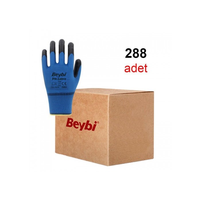 Beybi Pn Zebra Mavi Nitril Eldiven (Koli)