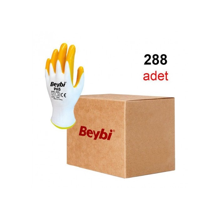 Beybi Pn5 Sarı Nitril Eldiven (Koli)