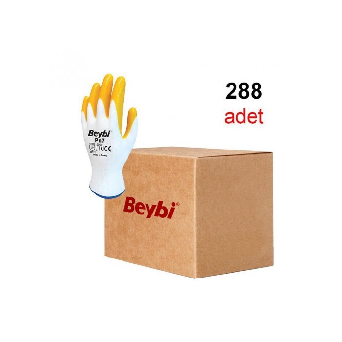 Beybi Pn7 Sarı Nitril Eldiven (Koli)