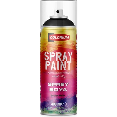 Colorium Rainbow Akrilik Sprey Boya 400 Ml Parlak Beyaz TAB405 (RAL 9010-P)