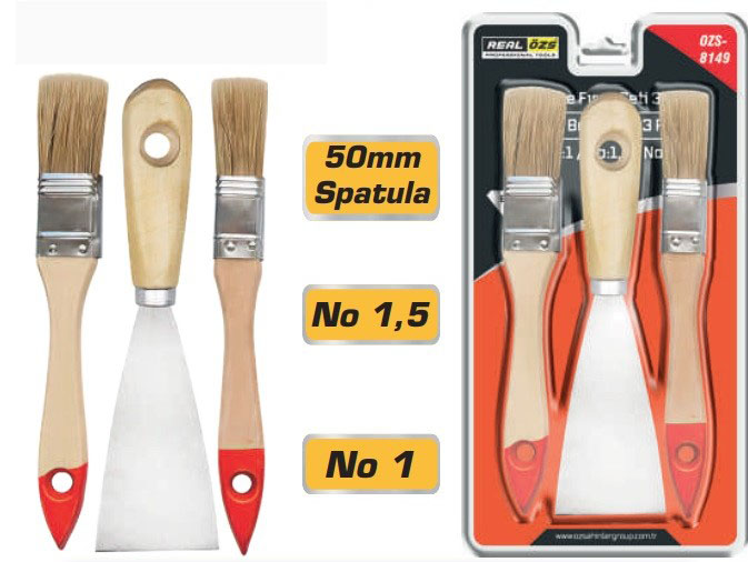Dmax Kestirme Fırça ve Spatula Seti 3 Parça